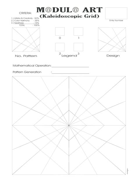 Modulo Art Circular Grid Pattern Form .